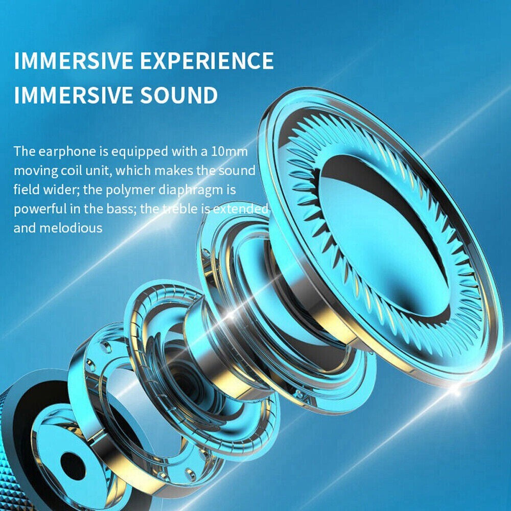 Wireless Bluetooth 5.2 Headphones for Sports with Sweat Resistance