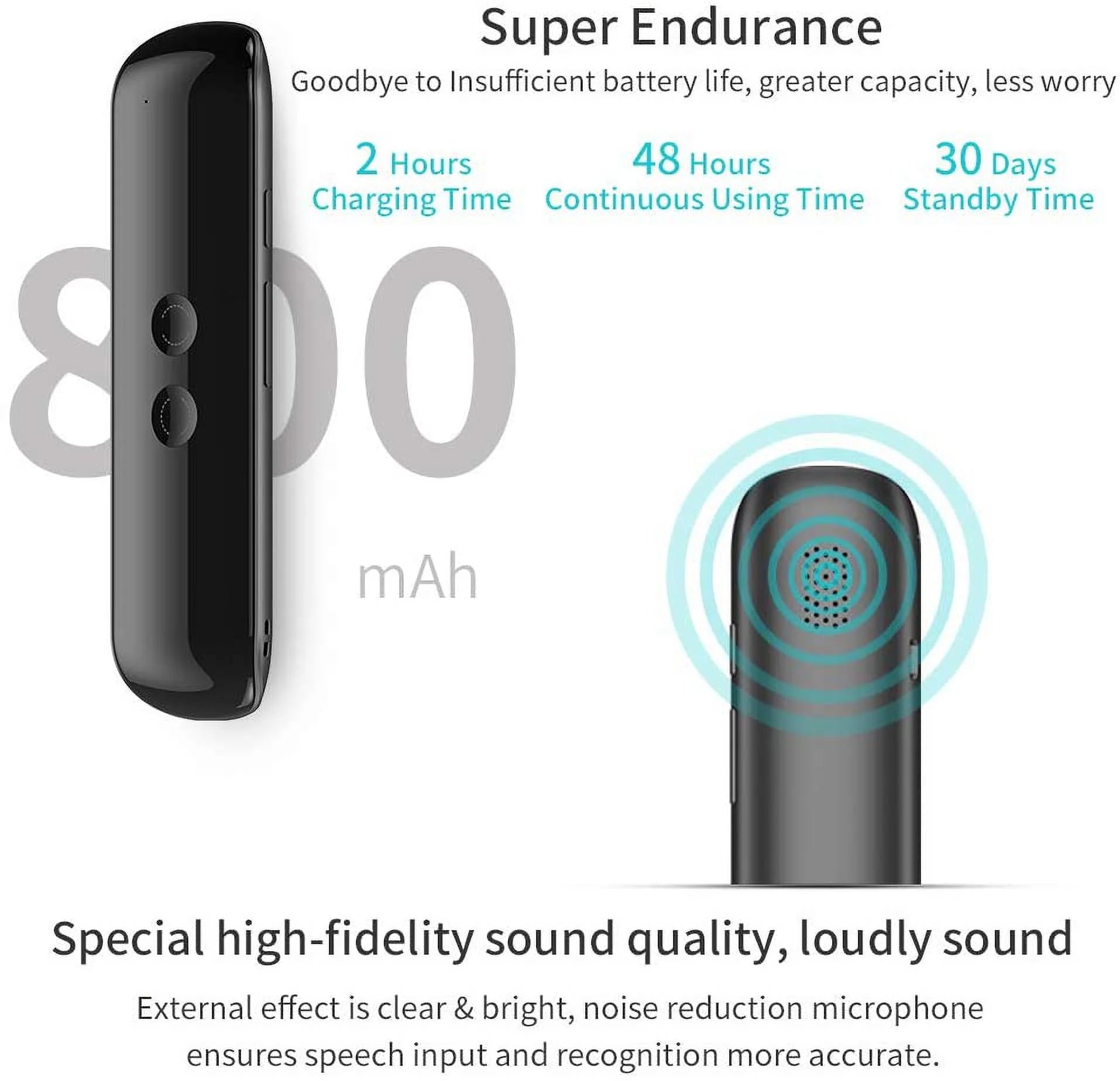 Portable Language Translator Device with Real-Time 2-Way Translation Support for Over 72 Languages, Ideal for Travel, Education, Shopping, Business, and Chat Recording
